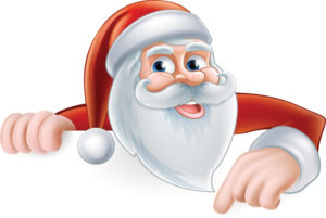 Cartoon Santa Pointing